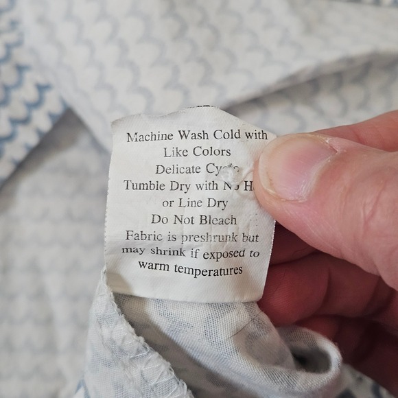 Petite Plume Girls Twill Charlotte Nightgown Sleep Dress Size 10 Scalloped Wave - Picture 8 of 9